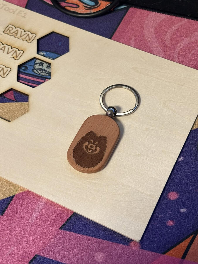 Nøkkelring i tre - 100kr